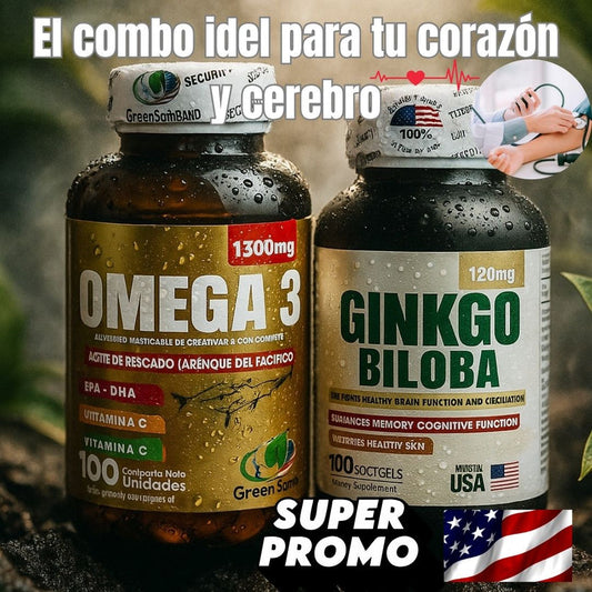 COMBO SALUDABLE OMEGA 3 + GINKGO BILOBA